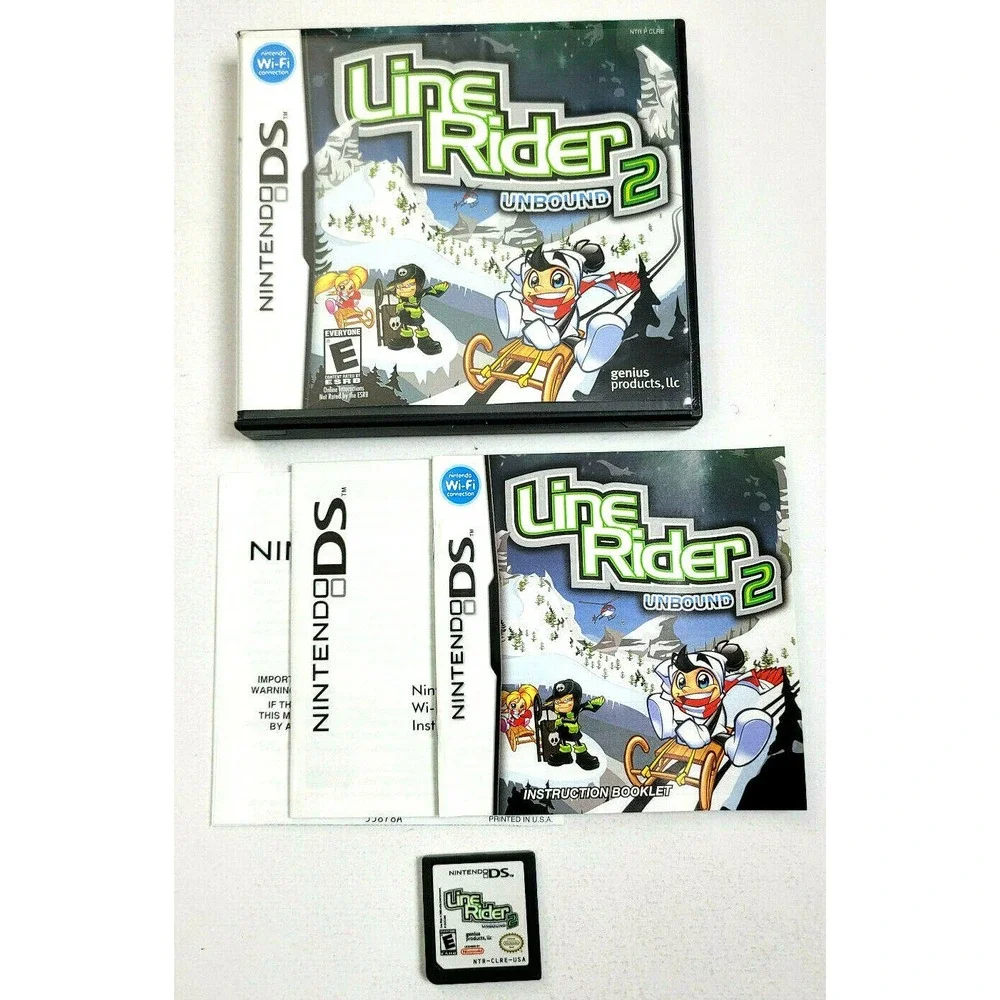 LINE RIDER 2:‎ UNBOUND - NINTENDO DS GAME - COMPLETE!